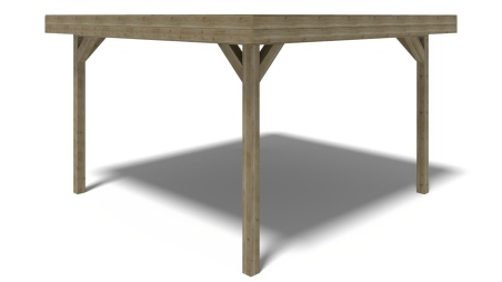 Gartenlaube Gartenpavillon 4.04x4.04m - Impregniert