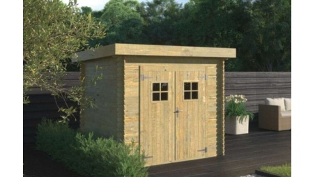 Gartenhaus, Gerätehaus 4.92m2 - 2.46x2m - 19mm - Imprägniert