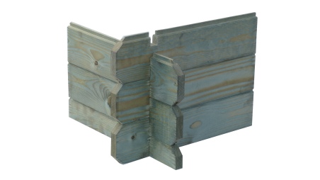 Gartenhaus, Gerätehaus 4.92m2 - 2.46x2m - 19mm - Imprägniert