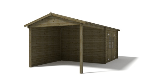 Gartenhaus, Gerätehaus 18m2 - 5.79x3m - 28mm - Imprägniert
