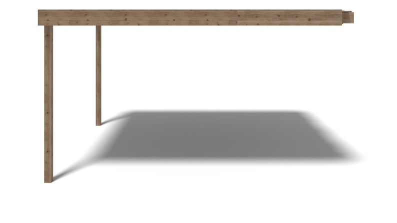 Überdachung für Veranden, Terrassen und Gartenhäuschen 4x3m - Imprägniert 