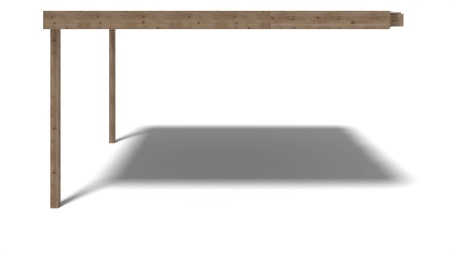 Überdachung für Veranden, Terrassen und Gartenhäuschen 4x3m - Imprägniert 