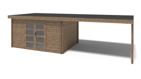 Überdachung für Veranden, Terrassen und Gartenhäuschen 4x3m - Imprägniert 