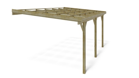 Carport Garagendach 3x5.24 m - 15 m2 - an der Hauswand montiert 