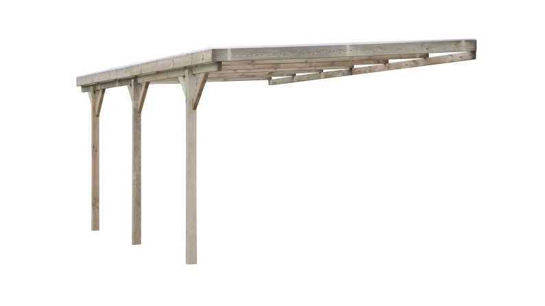 Carport Garagendach 3x5.24 m - 15 m2 - PVC-Abdeckung 