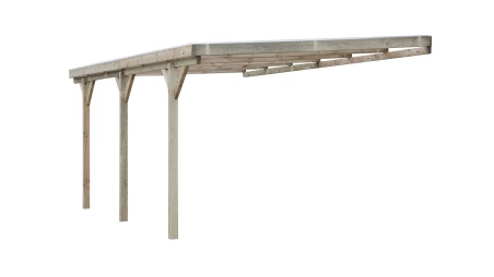 Carport Garagendach 3x5.24 m - 15 m2 - PVC-Abdeckung 