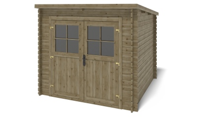 Gartenhaus, Gerätehaus 6.25m2 - 2.5x2.5m - 28mm - Imprägniert