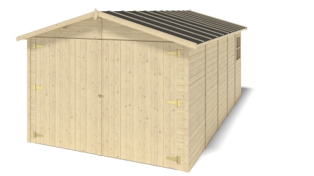 Autogarage aus Holz - 14.94m2 - 3.05x4.93m - 18mm