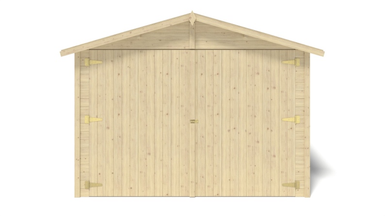 Autogarage aus Holz - 14.94m2 - 3.05x4.93m - 18mm