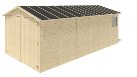 Autogarage aus Holz - 18.19m2 - 3.05x5.91m - 18mm