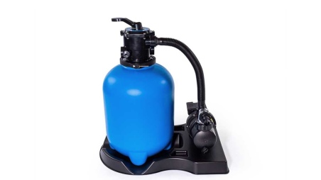 Holzpool 4.71x4.72 - H.1.2 m - mit Filtration und Schrank für Zubehör