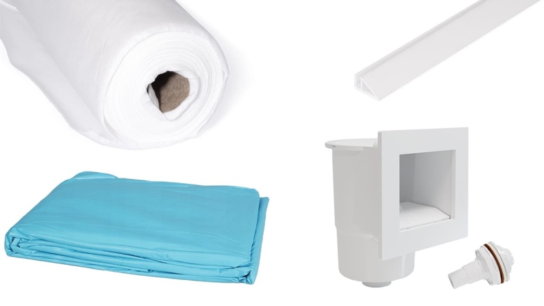 Holzpool 4.71x4.72 - H.1.2 m - mit Filtration und Schrank für Zubehör