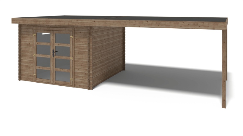 Gartenhaus, Gerätehaus 21m2 - 3x3m - 28mm - Imprägniert