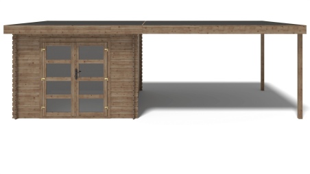Gartenhaus, Gerätehaus 21m2 - 3x3m - 28mm - Imprägniert