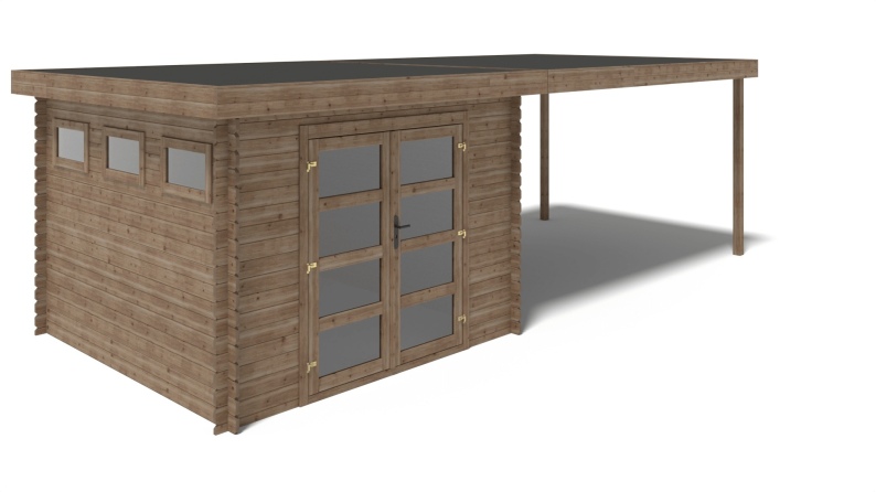 Gartenhaus, Gerätehaus 21m2 - 3x3m - 28mm - Imprägniert