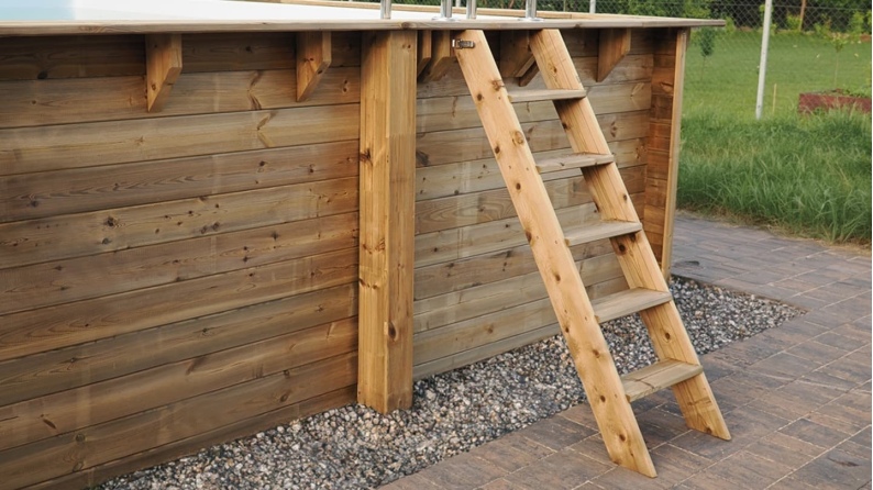 Holzpool 4.71x4.72 - H.1.2 m - mit Filteranlage