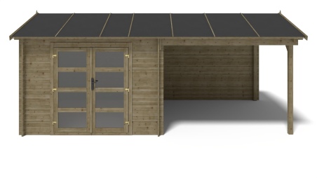 Gartenhaus, Gerätehaus 17.4m2 - 5.79x3m - 28mm - Imprägniert