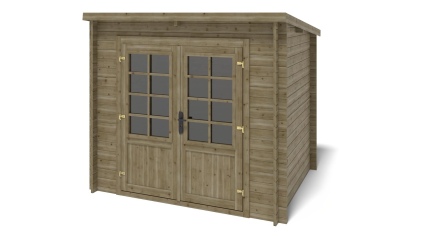 Gartenhaus, Gerätehaus 5m2 - 2.5x2m - 28mm - Imprägniert