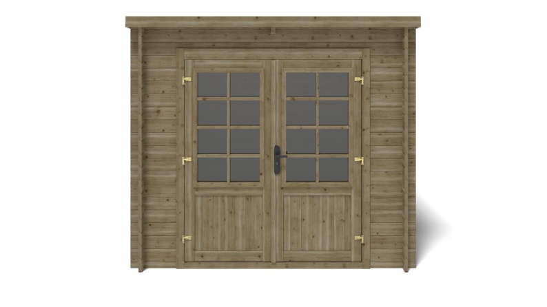 Gartenhaus, Gerätehaus 5m2 - 2.5x2m - 28mm - Imprägniert