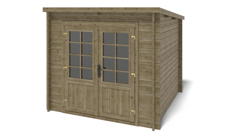Gartenhaus, Gerätehaus 6.25m2 - 2.5x2.5m - 28mm - Imprägniert