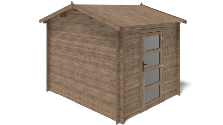 Gartenhaus, Gerätehaus 7.5m2 - 2.5x3m - 28mm - Imprägniert
