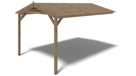 Überdachung für Veranden, Terrassen und Gartenhäuschen 4x2.76m - Imprägniert 