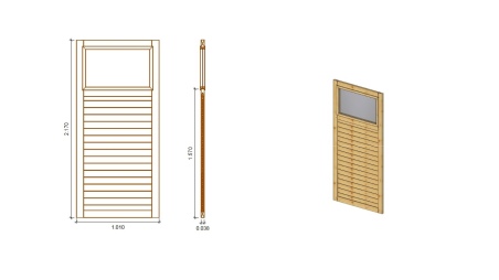 Paneel für Gartenlaube 1,01x2,17m