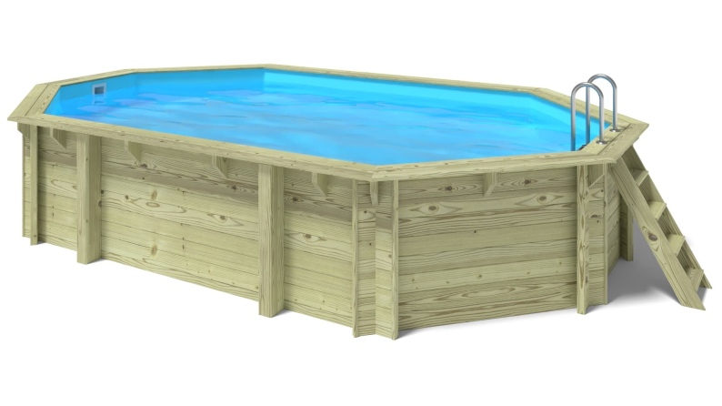 Holzpool 6.57x4.07 - H.1.2 m - mit Filtration