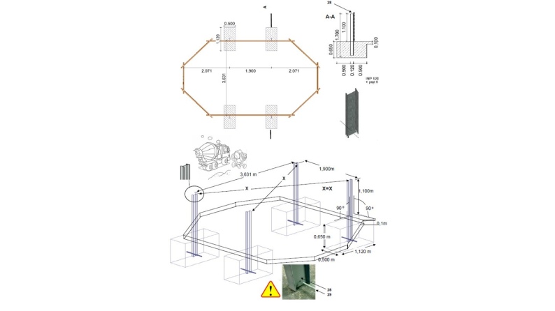 Holzpool 6.57x4.07 - H.1.2 m - mit Filtration und Schrank für Zubehör