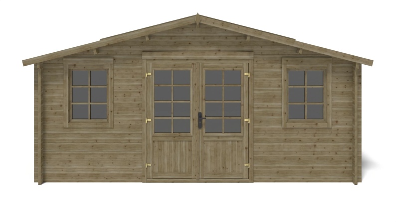 Gartenhaus, Gerätehaus 25m2 - 5x5m - 40mm - Imprägniert
