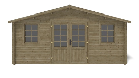 Gartenhaus, Gerätehaus 25m2 - 5x5m - 40mm - Imprägniert