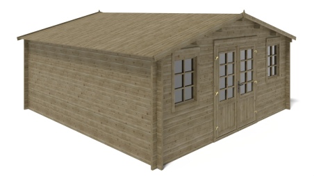Gartenhaus, Gerätehaus 25m2 - 5x5m - 40mm - Imprägniert
