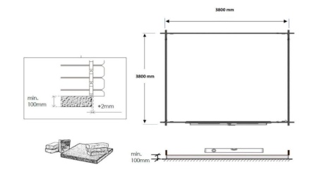 Gartenhaus, Gerätehaus 16m2 - 4x4m - 40mm - Imprägniert