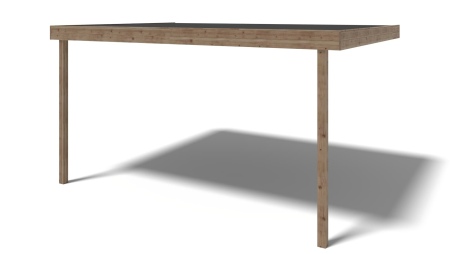 Überdachung für Veranden, Terrassen und Gartenhäuschen 3.88x3m - Imprägniert 