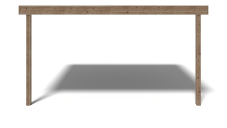 Überdachung für Veranden, Terrassen und Gartenhäuschen 3.88x3m - Imprägniert 