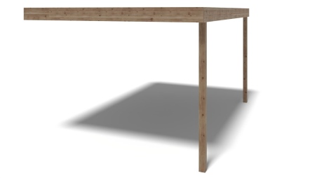 Überdachung für Veranden, Terrassen und Gartenhäuschen 3.88x3m - Imprägniert 