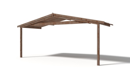 Gartenhaus, Gerätehaus – 5x4 m mit Anbau 5x3.76 m - 30 m² – Imprägniert