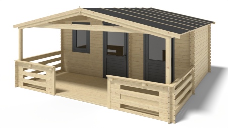 Gartenhaus, Gerätehaus – 5x3 m mit Anbau 5x2.76 m - 25 m²