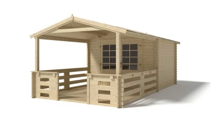 Gartenhaus, Gerätehaus – 3x4 m mit Anbau 3x3.76 m - 21 m²