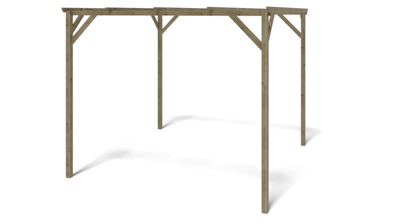 Carport Garagendach 3x3 m - 9 m2