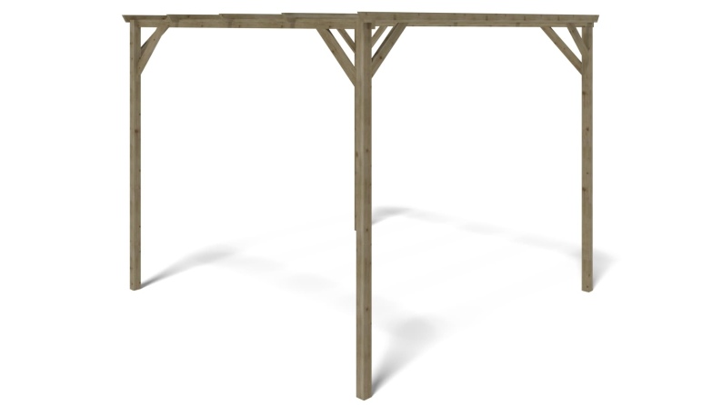 Carport Garagendach 3x3 m - 9 m2