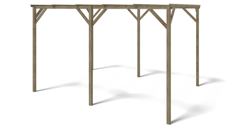 Carport Garagendach 3x4 m - 12 m2