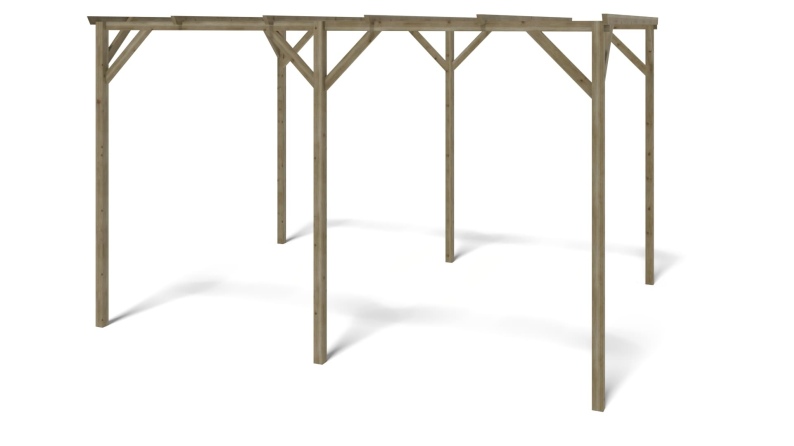 Carport Garagendach 3x4 m - 12 m2