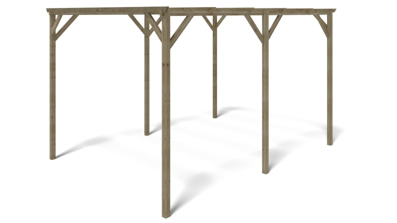 Carport Garagendach 3x4 m - 12 m2