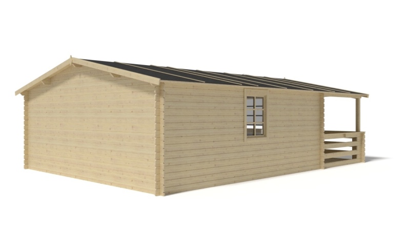 Gartenhaus, Gerätehaus – 5x5 m mit Anbau 5x4.76 m - 35 m²