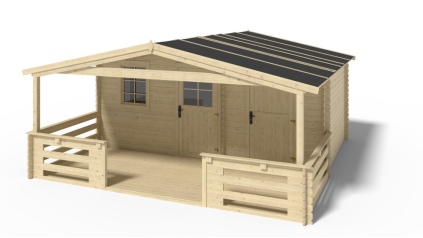Gartenhaus, Gerätehaus – 5x3 m mit Anbau 5x2.76 m - 35 m²