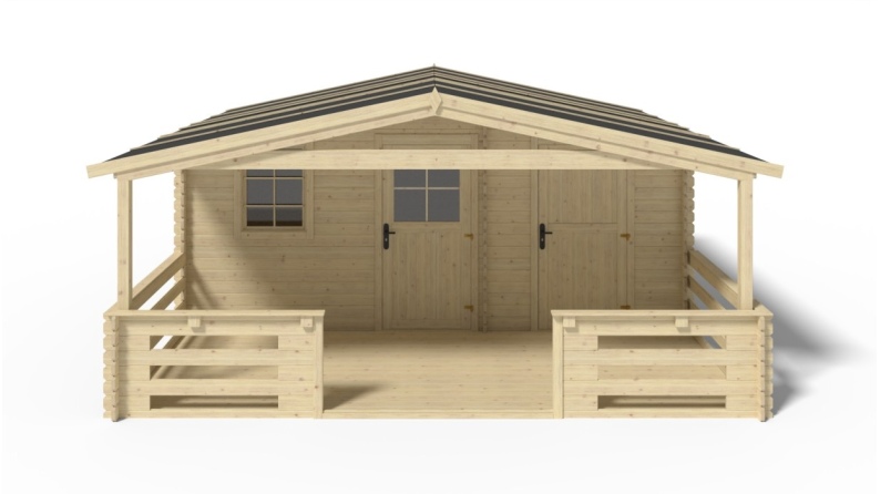 Gartenhaus, Gerätehaus – 5x3 m mit Anbau 5x2.76 m - 35 m²