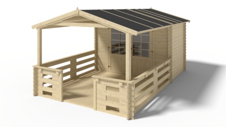 Gartenhaus, Gerätehaus – 3x2 m mit Anbau 3x1.76 m - 15 m²