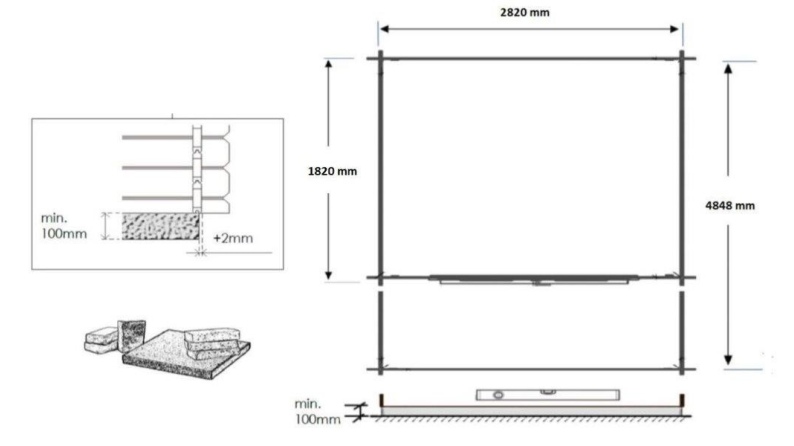 Gartenhaus, Gerätehaus – 3x2 m mit Anbau 3x1.76 m - 15 m²