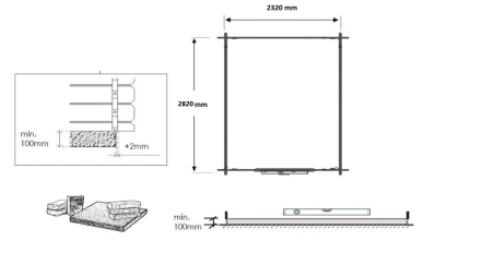 Gartenhaus, Gerätehaus 7.5m2 - 2.5x3m - 28mm - Imprägniert